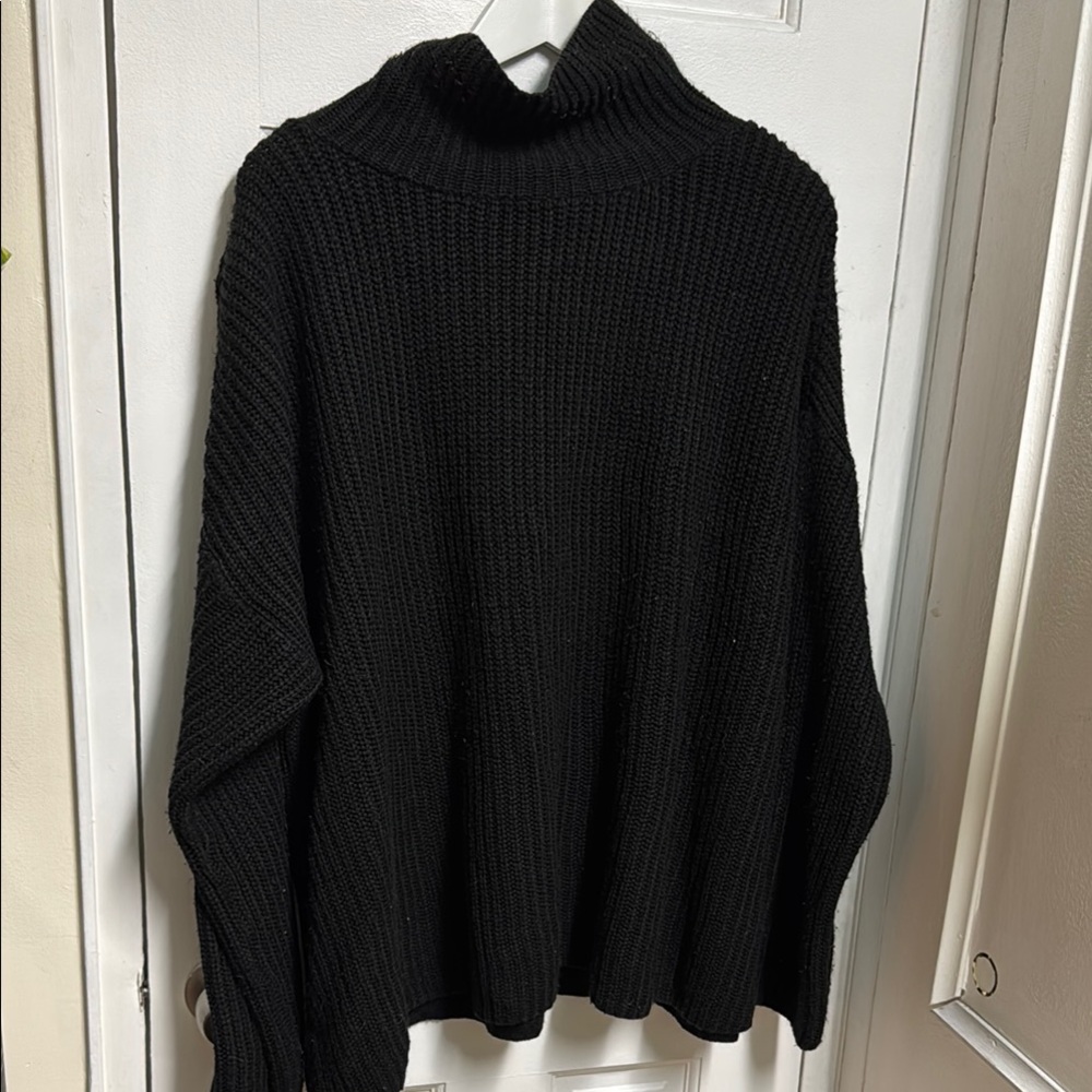 Cozy Black Turtleneck Sweater asos chunky knit